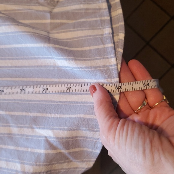 Nautica Twilt Mist Classic Fit Blue White Striped Casual Button Sz. XL Shirt NWT - Picture 13 of 14